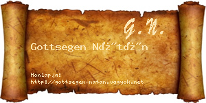 Gottsegen Nátán névjegykártya
